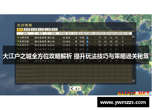 大江户之城全方位攻略解析 提升玩法技巧与策略通关秘笈
